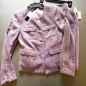 Premise Purple 2-piece tweed skirt suit set sz. 6